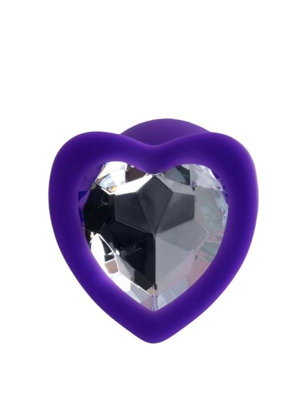 Censan Diamond Heart Anal Plug Mor 7 cm 18 g