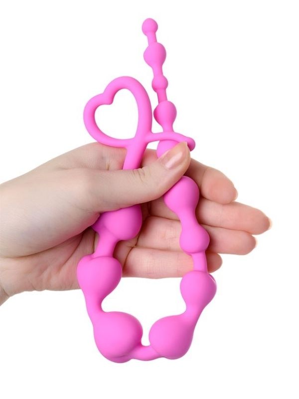 Censan Long Sweety anal Zinciri silikon pembe 34 cm  2,7 cm