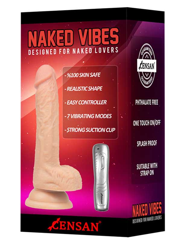 Censan Naked Vibes 18cm Gerçekçi Dildo Vibratör