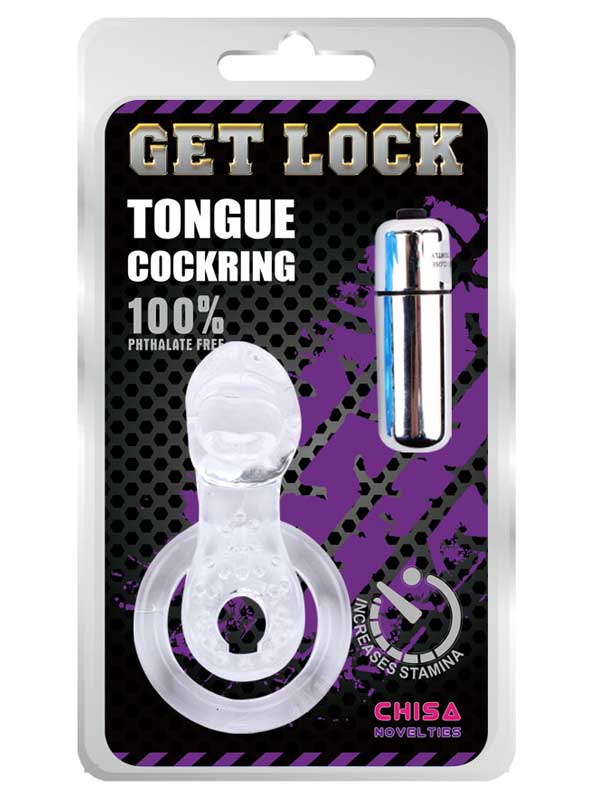Get Lock Titreşimli Dilli Penis Halkası