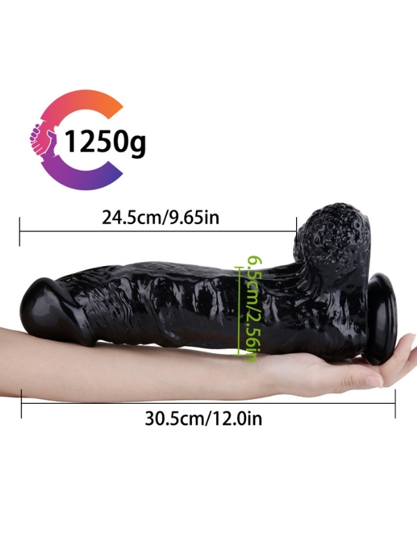 Noctis 30,5cm Siyah Realistik Dildo No:167