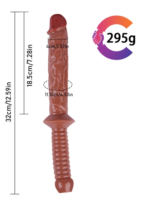 Noctis 32cm Kahverengi Realistik Kılıç Dildo No:150